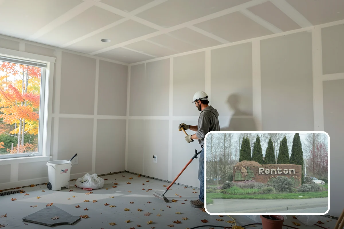 Steam Room Construction in Renton, King County, WA - Continuous waterproofing that protects the structure