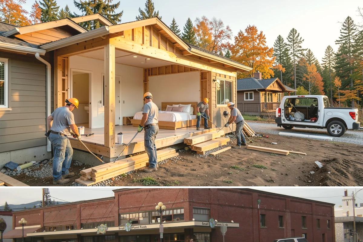 Steam Room Construction in Sedro-Woolley, Skagit County, WA - Steam room construction is fully interior and can proceed in any season regardless of outdoor weather.