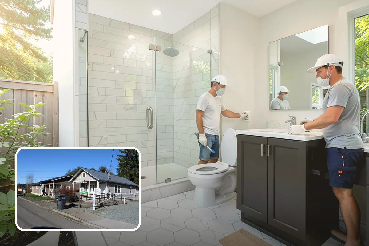 Steam Room Construction in South Prairie, Pierce County, WA - Continuous waterproofing that protects the structure
