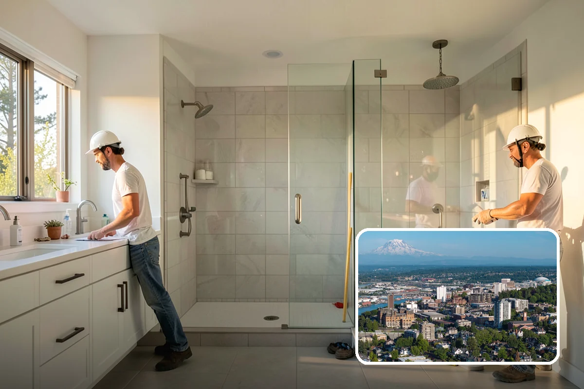 Steam Room Construction in Tacoma, Pierce County, WA - Continuous waterproofing that protects the structure