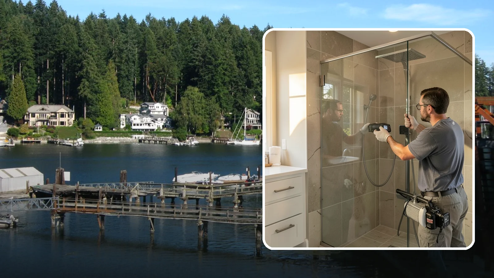 Steam Shower Installation in Gig Harbor, Pierce County, WA - A steam shower installation seals your enclosure and adds a generator for a home spa experience.