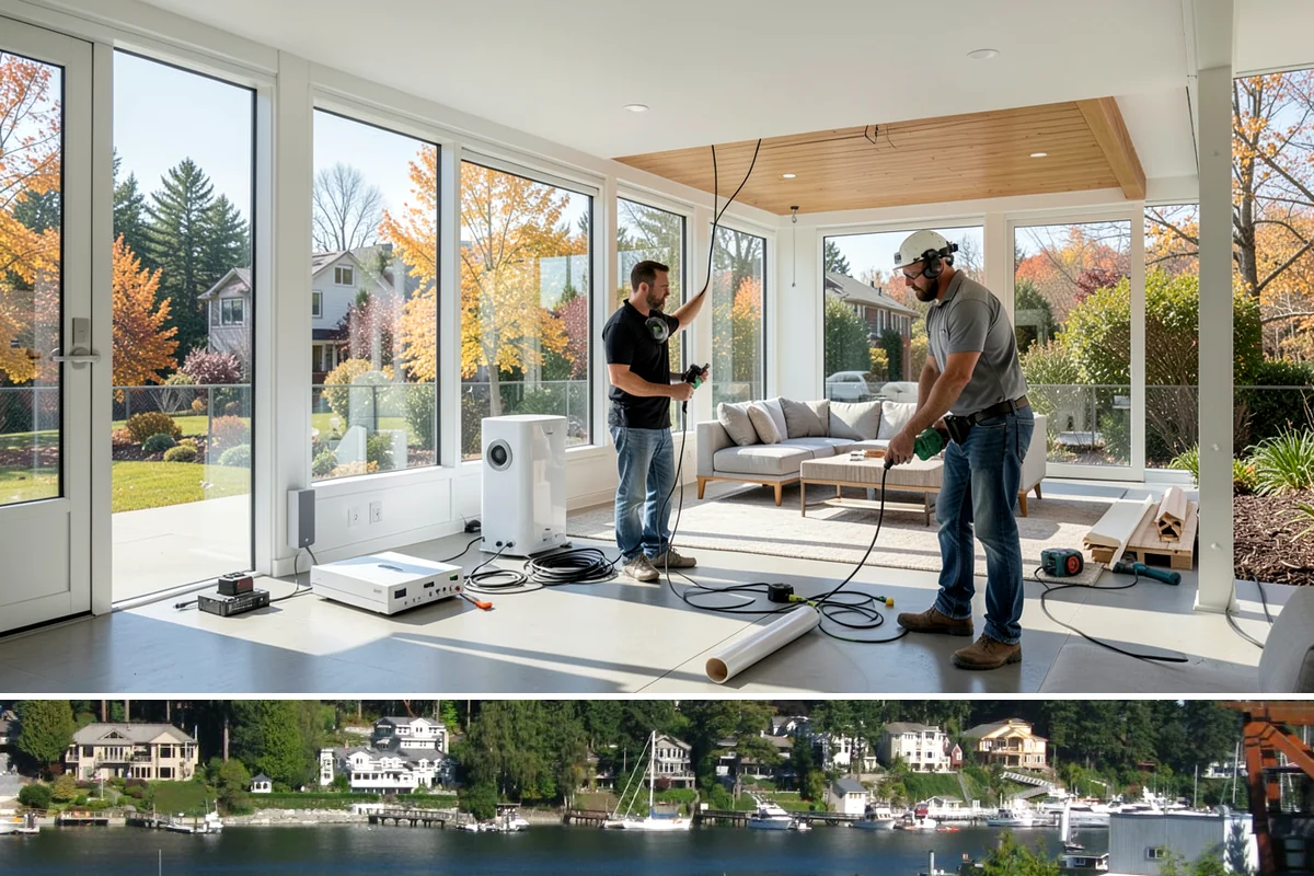 Steam Shower Installation in Gig Harbor, Pierce County, WA - Many homeowners add a steam shower in early fall to enjoy warm, restorative sessions through the wet season.