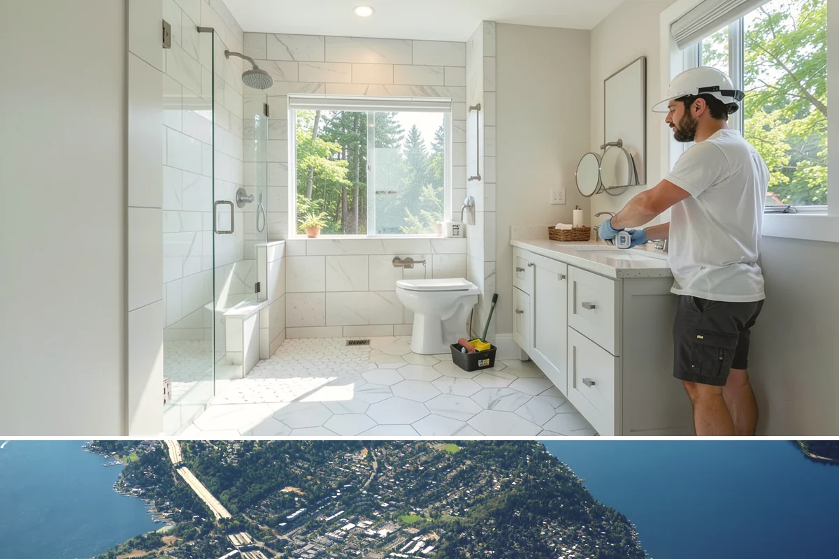 Steam Shower Installation in Mercer Island, King County, WA - Many homeowners add a steam shower in early fall to enjoy warm, restorative sessions through the wet season.