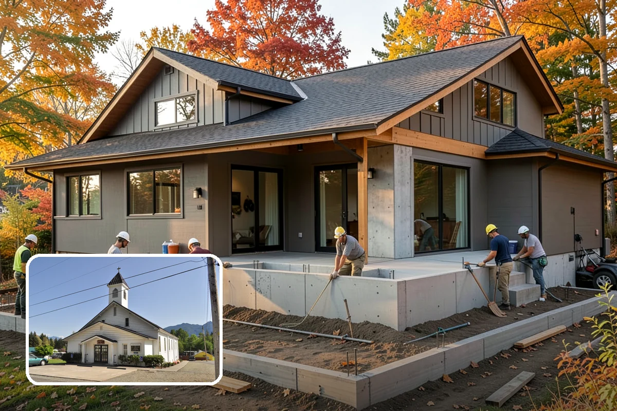 Steel Framing in Concrete, Skagit County, WA - Long clear spans without intermediate posts