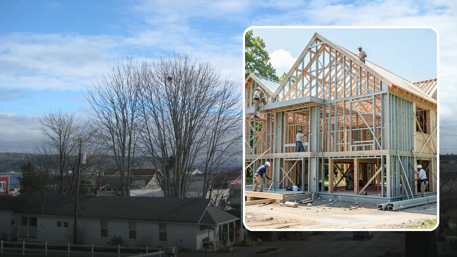 Steel Framing in Langley, Island County, WA - We install cold-formed and structural steel framing where longer spans, fire resistance, or strength demand more than wood.