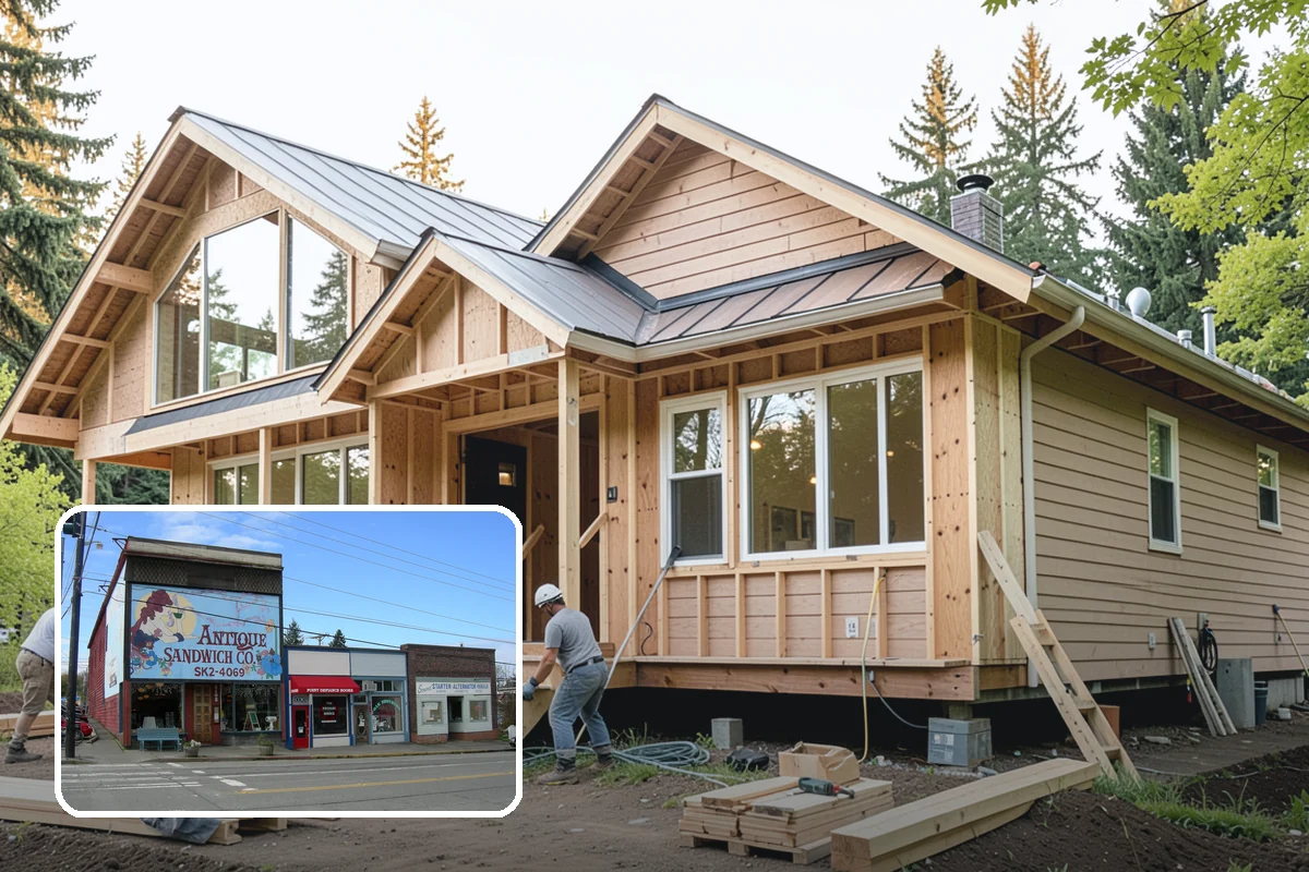 Steel Framing in Ruston, Pierce County, WA - Long clear spans without intermediate posts