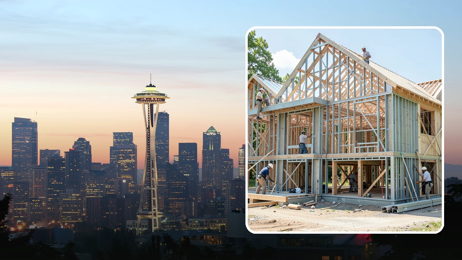 Steel Framing in Seattle, King County, WA - We install cold-formed and structural steel framing where longer spans, fire resistance, or strength demand more than wood.