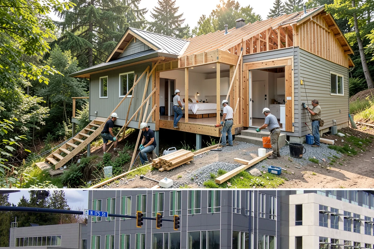 Steel Framing in Shoreline, King County, WA - Steel framing is unaffected by weather and installs year-round, making it a dependable choice during the long Western Washington...