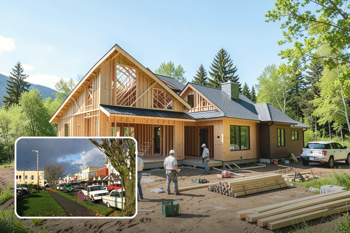 Stem Wall Construction in Arlington, Snohomish County, WA - Framing lifted safely above wet grade and standing water