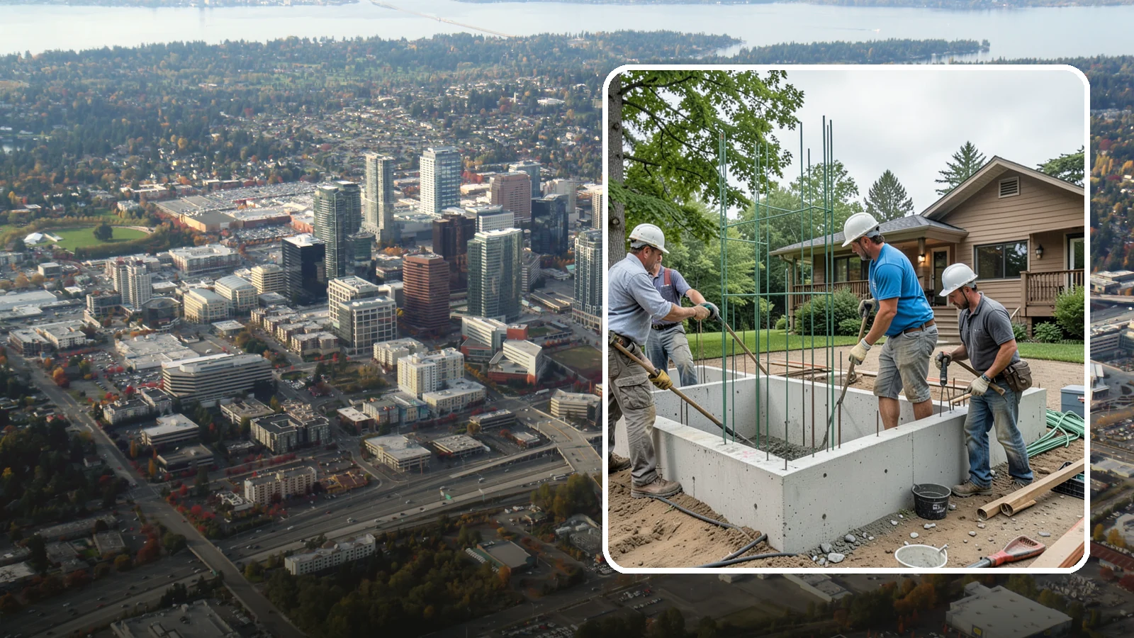 Stem Wall Construction in Bellevue, King County, WA - We build reinforced stem walls that carry your home from the footing up to the framed floor above.