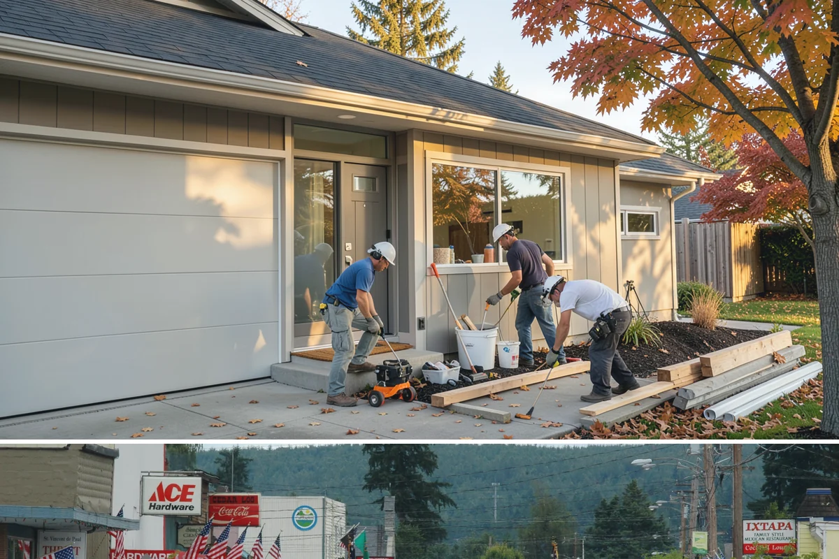 Stem Wall Construction in Carnation, King County, WA - Stem wall pours are scheduled around drier windows and protected from heavy rain so the concrete cures to full strength.