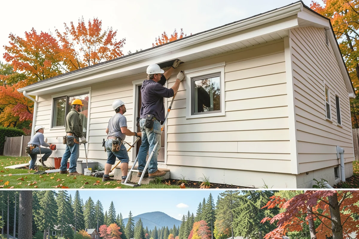 Stem Wall Construction in Covington, King County, WA - Stem wall pours are scheduled around drier windows and protected from heavy rain so the concrete cures to full strength.