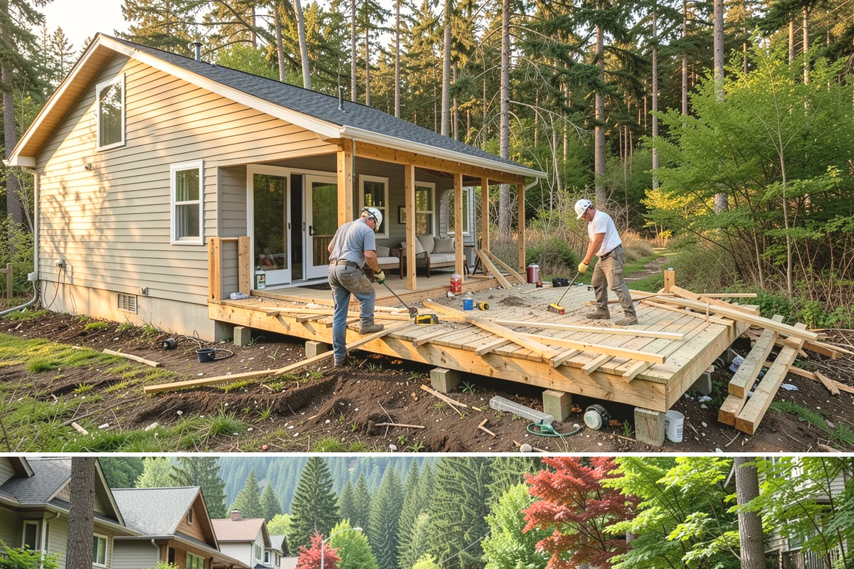 Stem Wall Construction in Darrington, Snohomish County, WA - Stem wall pours are scheduled around drier windows and protected from heavy rain so the concrete cures to full strength.