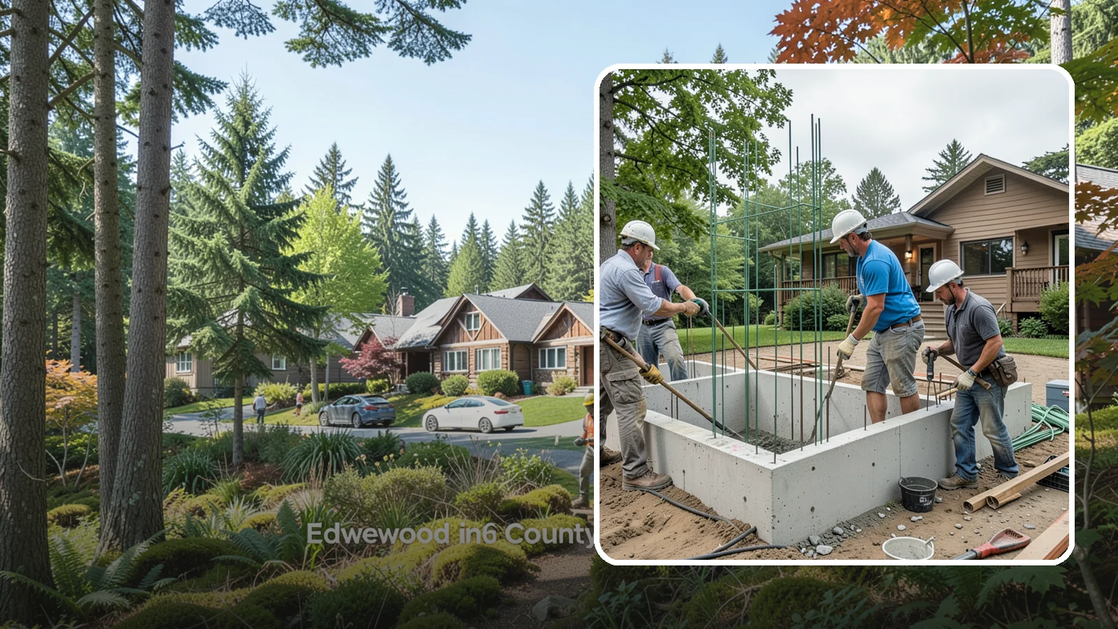 Stem Wall Construction in Edgewood, Pierce County, WA - We build reinforced stem walls that carry your home from the footing up to the framed floor above.