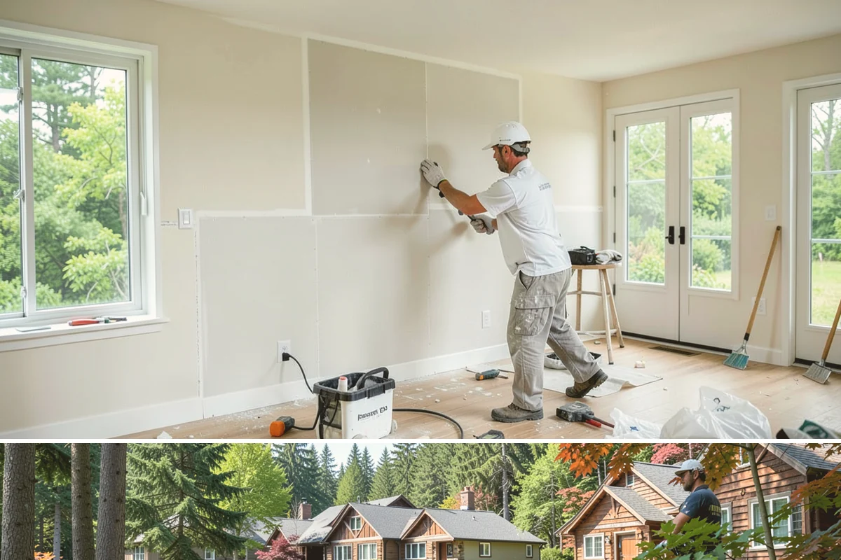 Stem Wall Construction in Edgewood, Pierce County, WA - Stem wall pours are scheduled around drier windows and protected from heavy rain so the concrete cures to full strength.