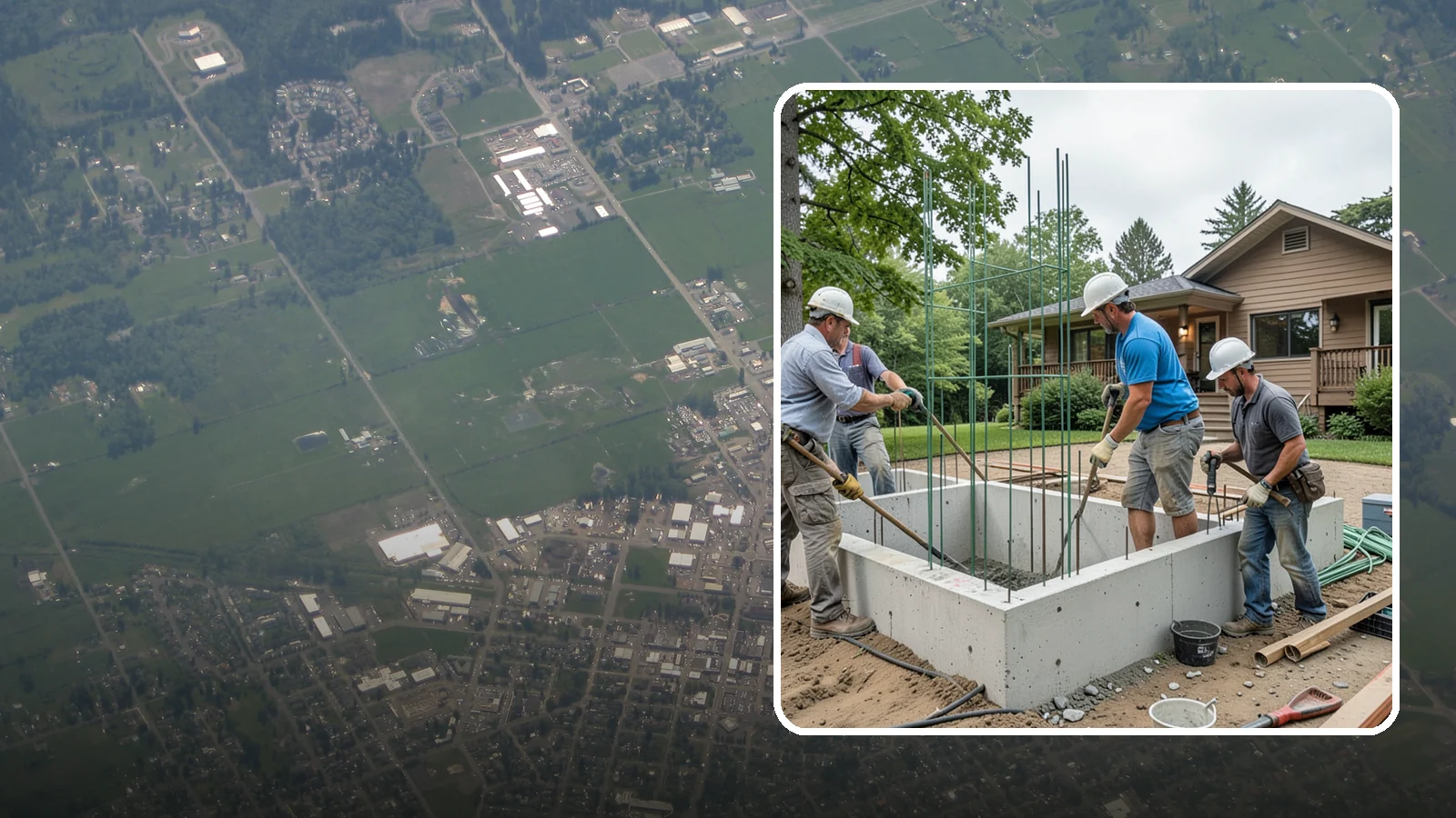 Stem Wall Construction in Enumclaw, King County, WA - We build reinforced stem walls that carry your home from the footing up to the framed floor above.