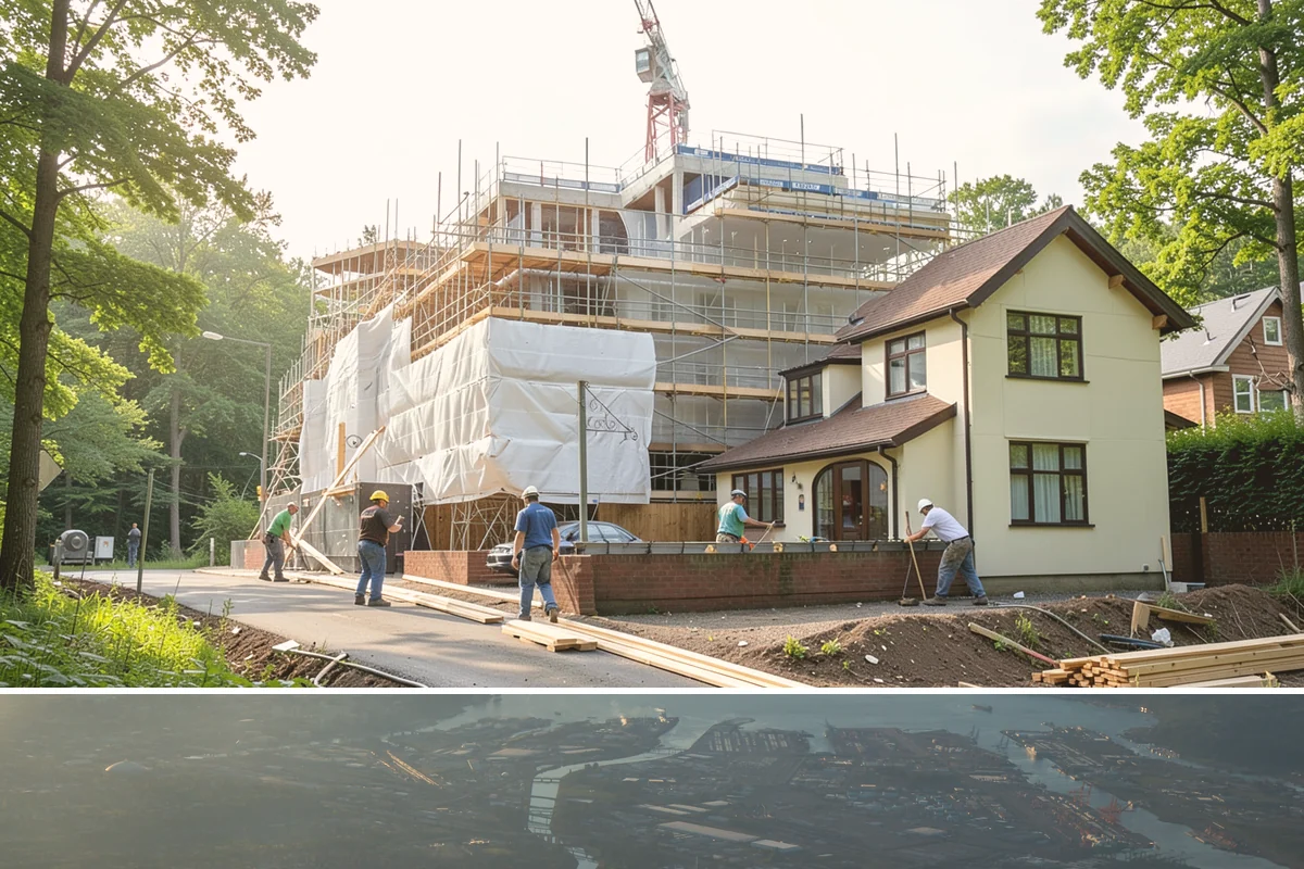 Stem Wall Construction in Fife, Pierce County, WA - Stem wall pours are scheduled around drier windows and protected from heavy rain so the concrete cures to full strength.