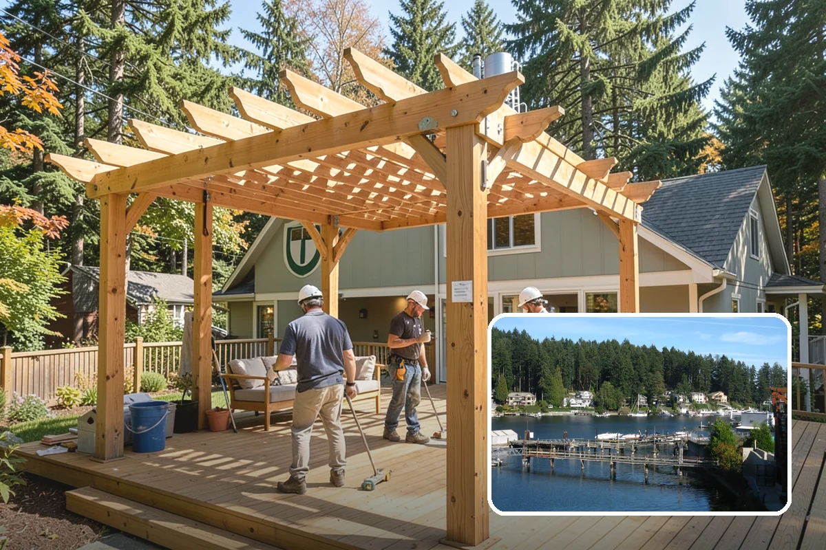 Stem Wall Construction in Gig Harbor, Pierce County, WA - Framing lifted safely above wet grade and standing water