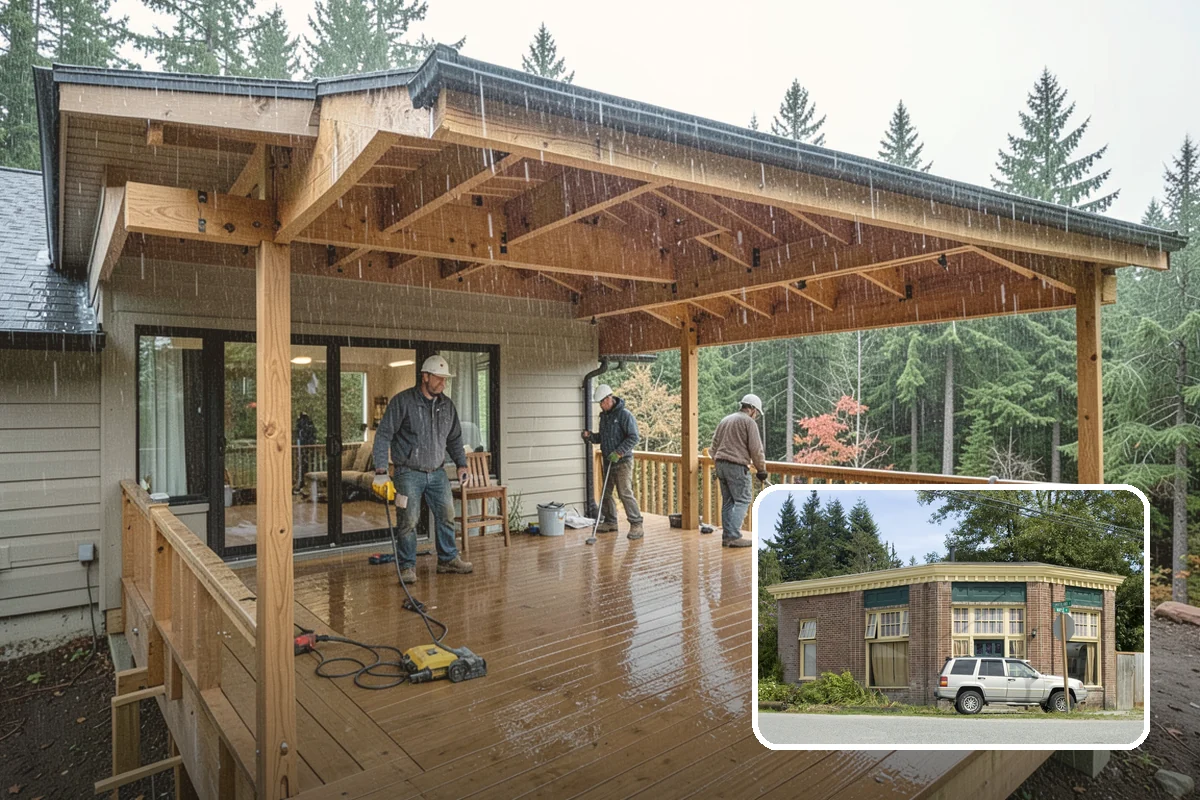 Stem Wall Construction in Hamilton, Skagit County, WA - Framing lifted safely above wet grade and standing water