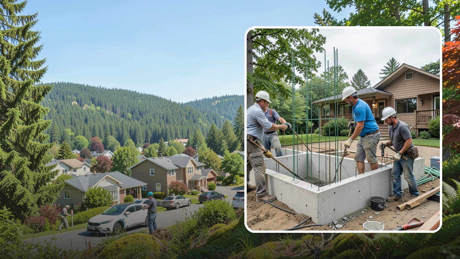 Stem Wall Construction in Index, Snohomish County, WA - We build reinforced stem walls that carry your home from the footing up to the framed floor above.