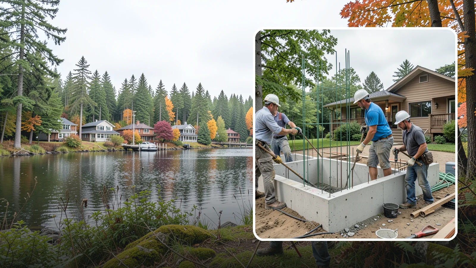 Stem Wall Construction in La Conner, Skagit County, WA - We build reinforced stem walls that carry your home from the footing up to the framed floor above.