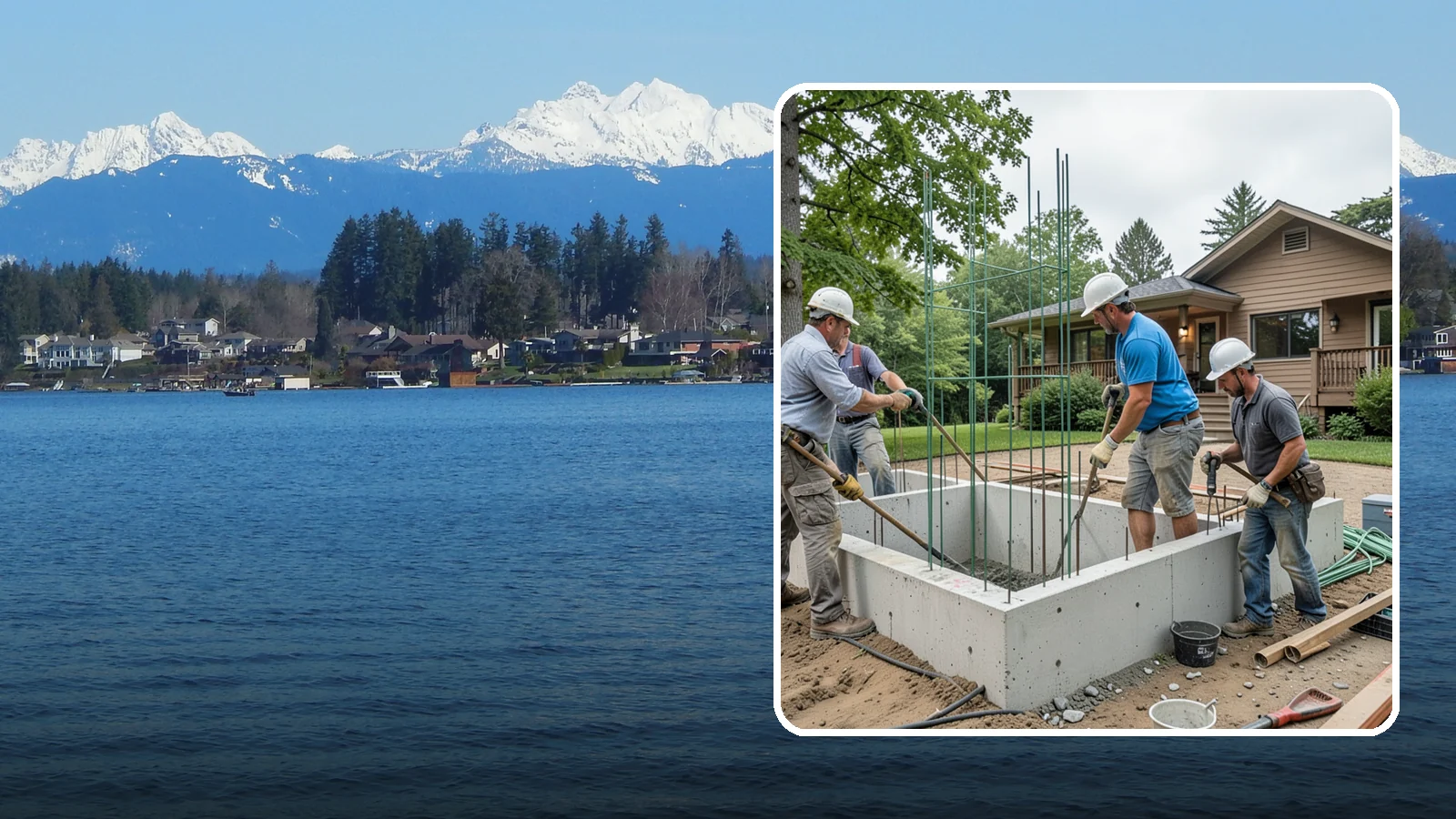 Stem Wall Construction in Lake Stevens, Snohomish County, WA - We build reinforced stem walls that carry your home from the footing up to the framed floor above.