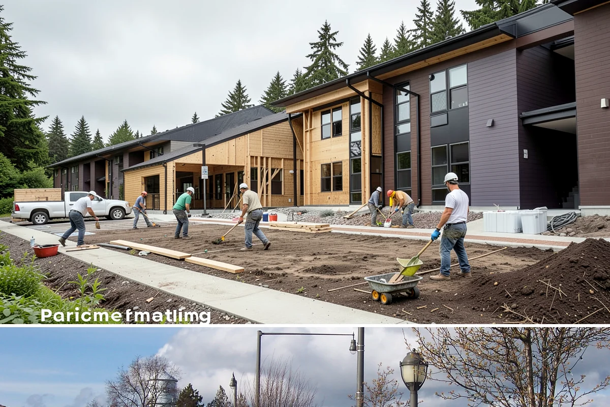Stem Wall Construction in Marysville, Snohomish County, WA - Stem wall pours are scheduled around drier windows and protected from heavy rain so the concrete cures to full strength.