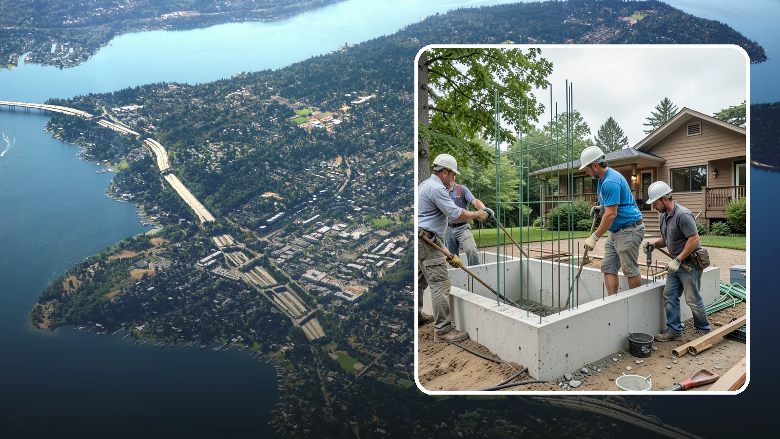 Stem Wall Construction in Mercer Island, King County, WA - We build reinforced stem walls that carry your home from the footing up to the framed floor above.