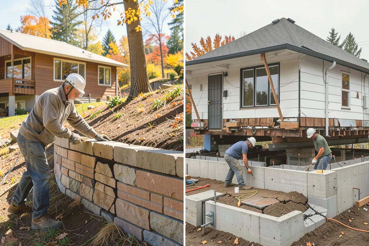 Stem Wall Construction in Milton, King County, WA - Confirm footing elevations and lay out the wall lines