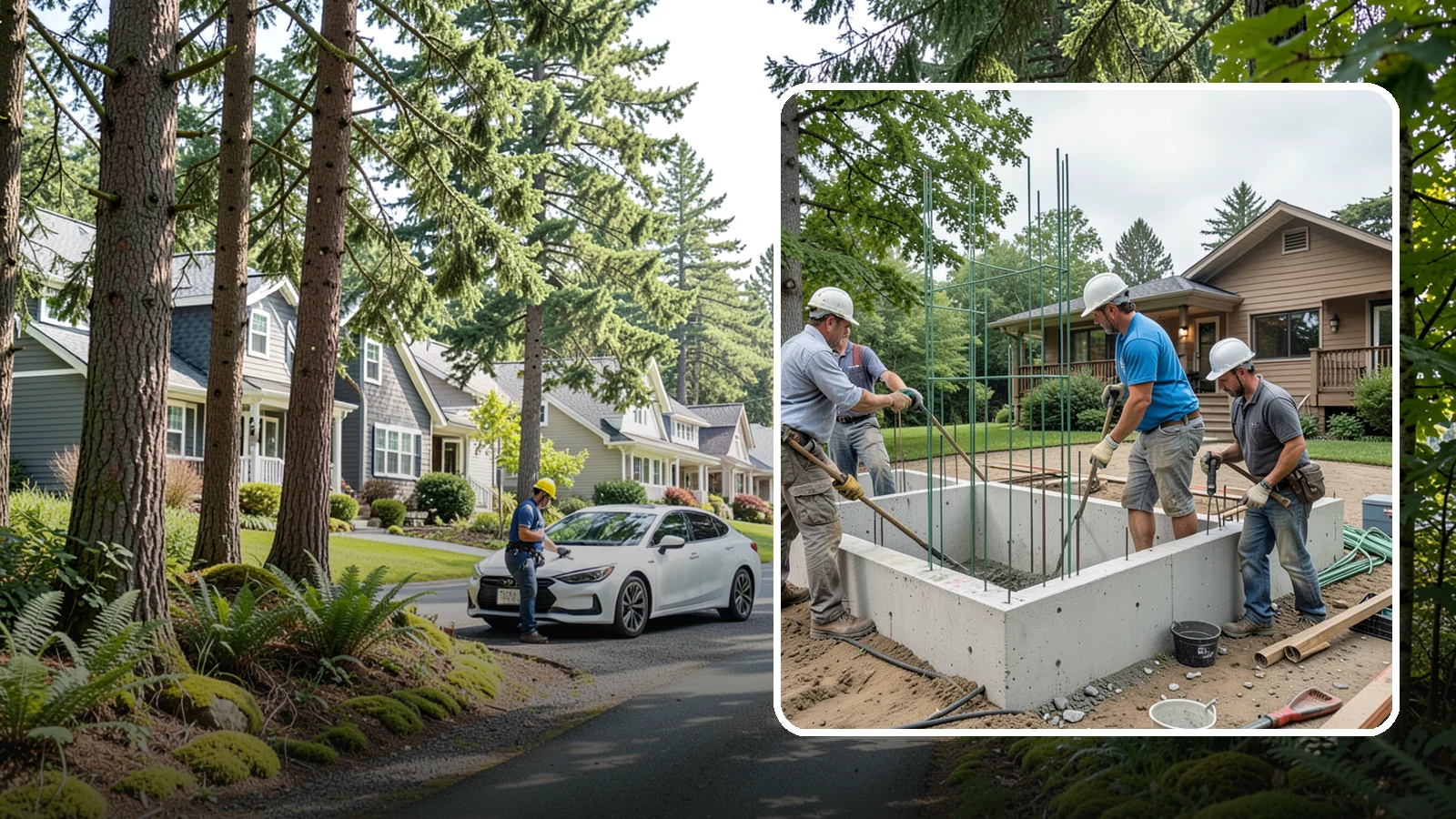Stem Wall Construction in Normandy Park, King County, WA - We build reinforced stem walls that carry your home from the footing up to the framed floor above.