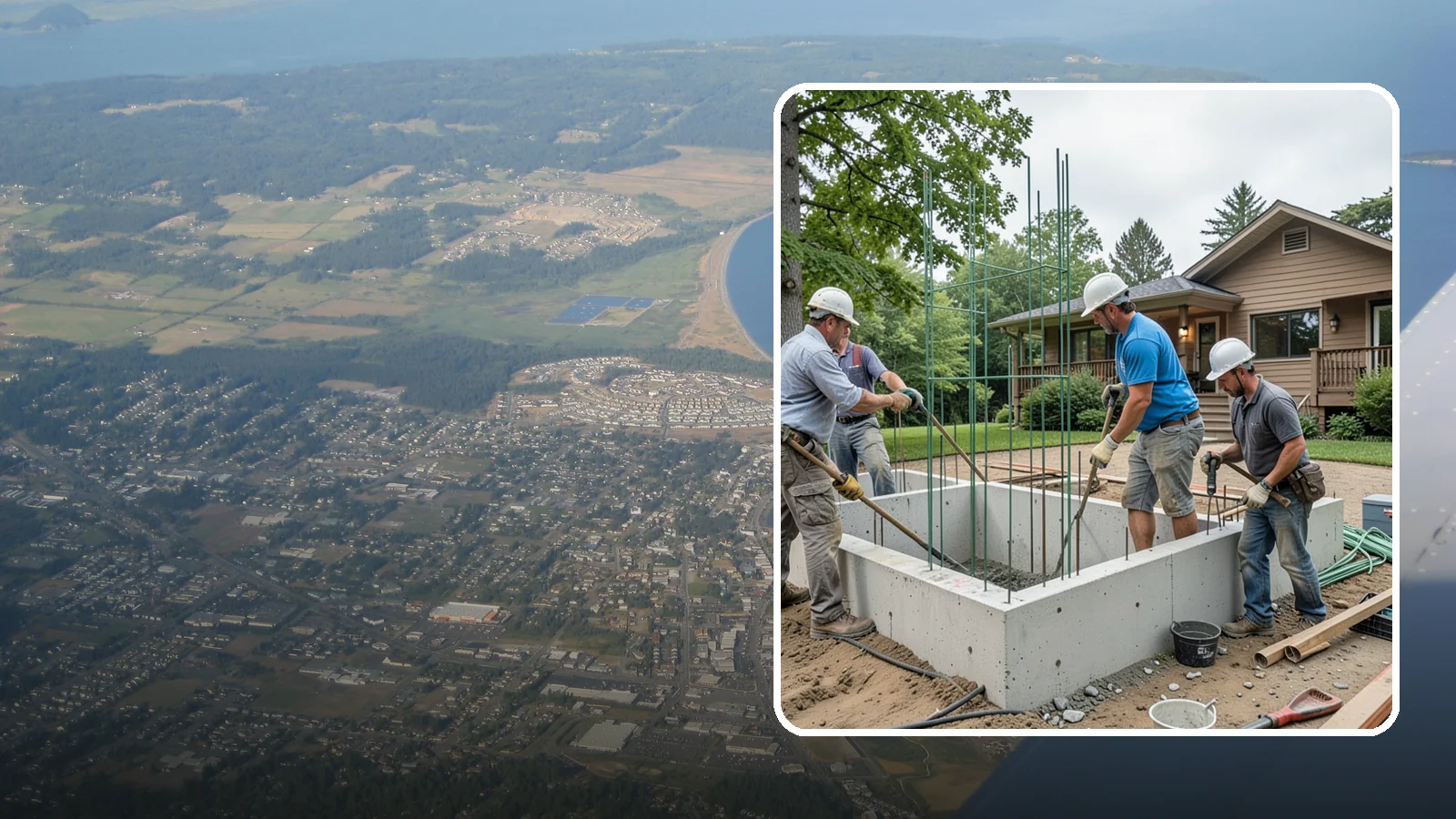 Stem Wall Construction in Oak Harbor, Island County, WA - We build reinforced stem walls that carry your home from the footing up to the framed floor above.