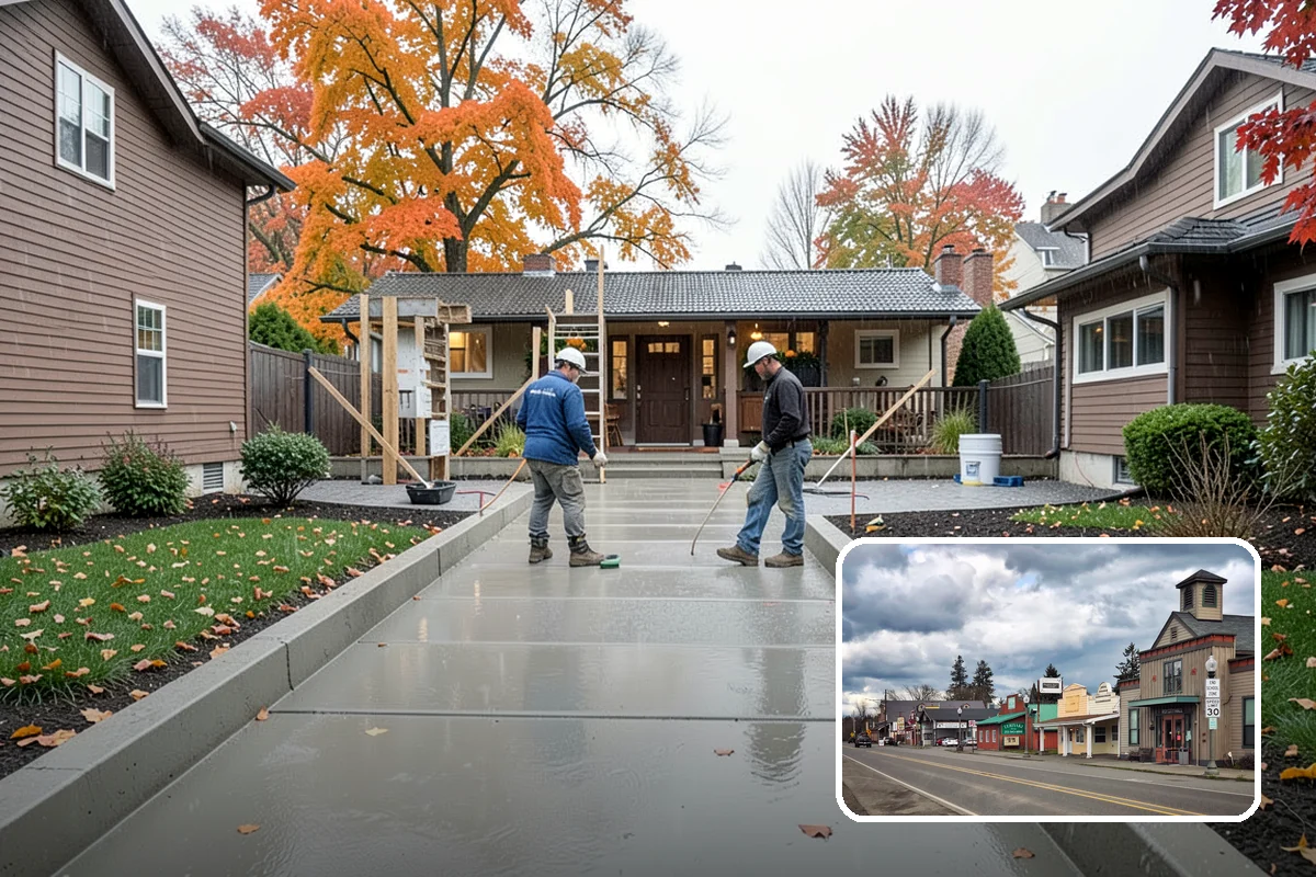 Stem Wall Construction in Roy, Pierce County, WA - Framing lifted safely above wet grade and standing water