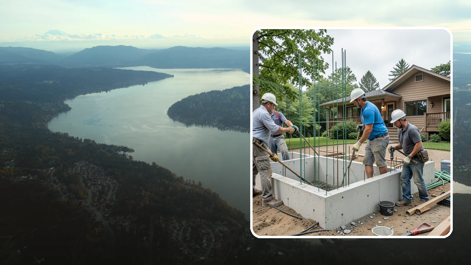 Stem Wall Construction in Sammamish, King County, WA - We build reinforced stem walls that carry your home from the footing up to the framed floor above.