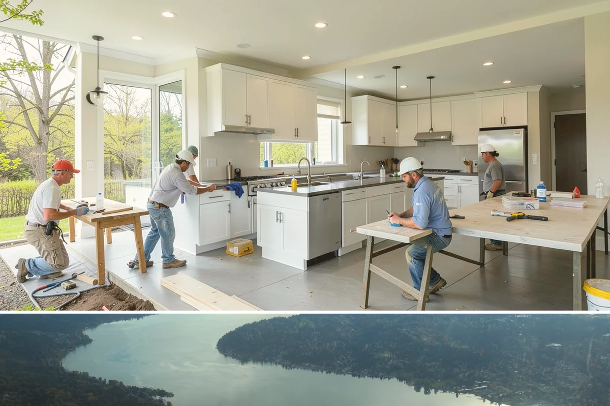 Stem Wall Construction in Sammamish, King County, WA - Stem wall pours are scheduled around drier windows and protected from heavy rain so the concrete cures to full strength.
