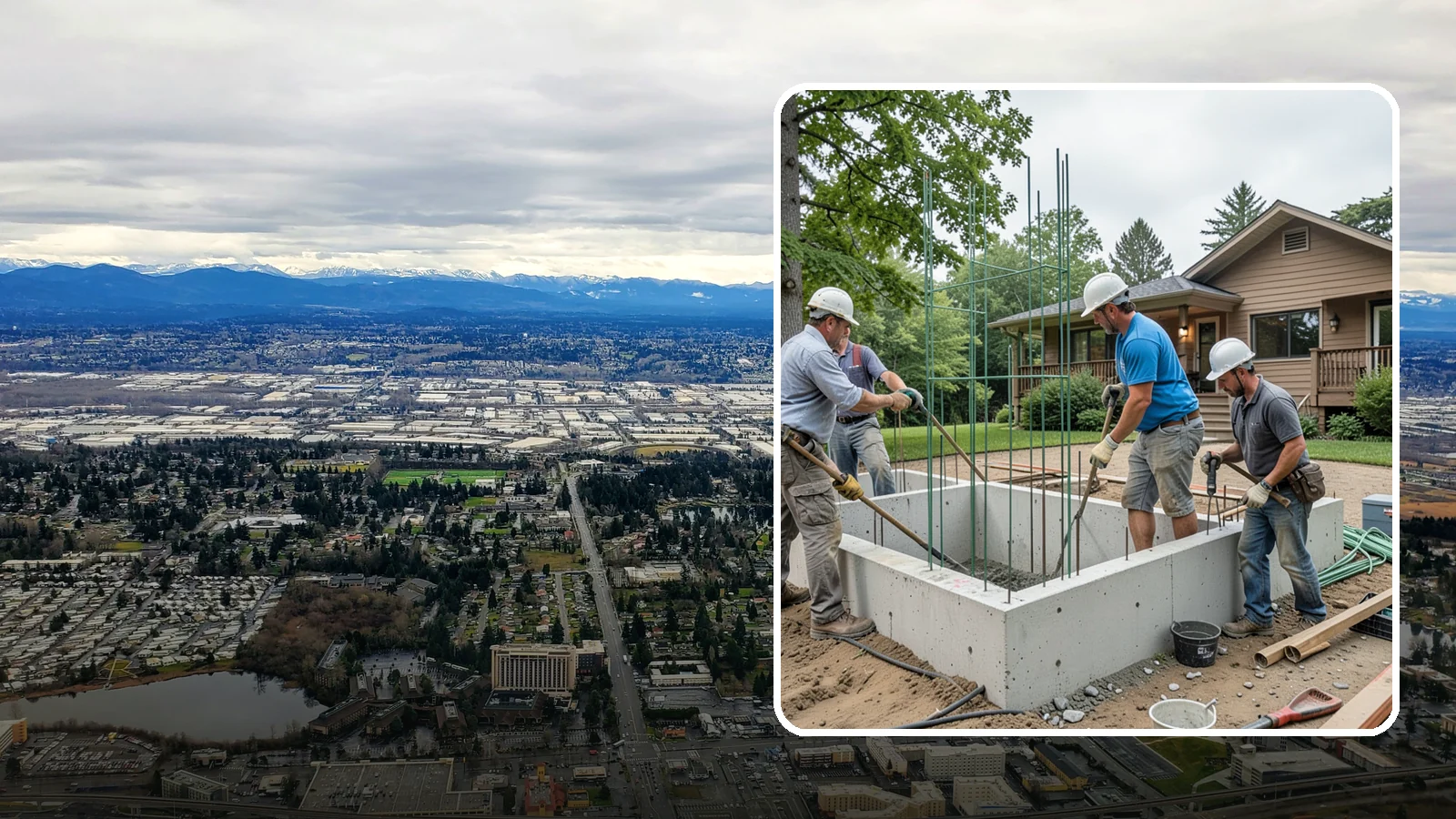 Stem Wall Construction in SeaTac, King County, WA - We build reinforced stem walls that carry your home from the footing up to the framed floor above.