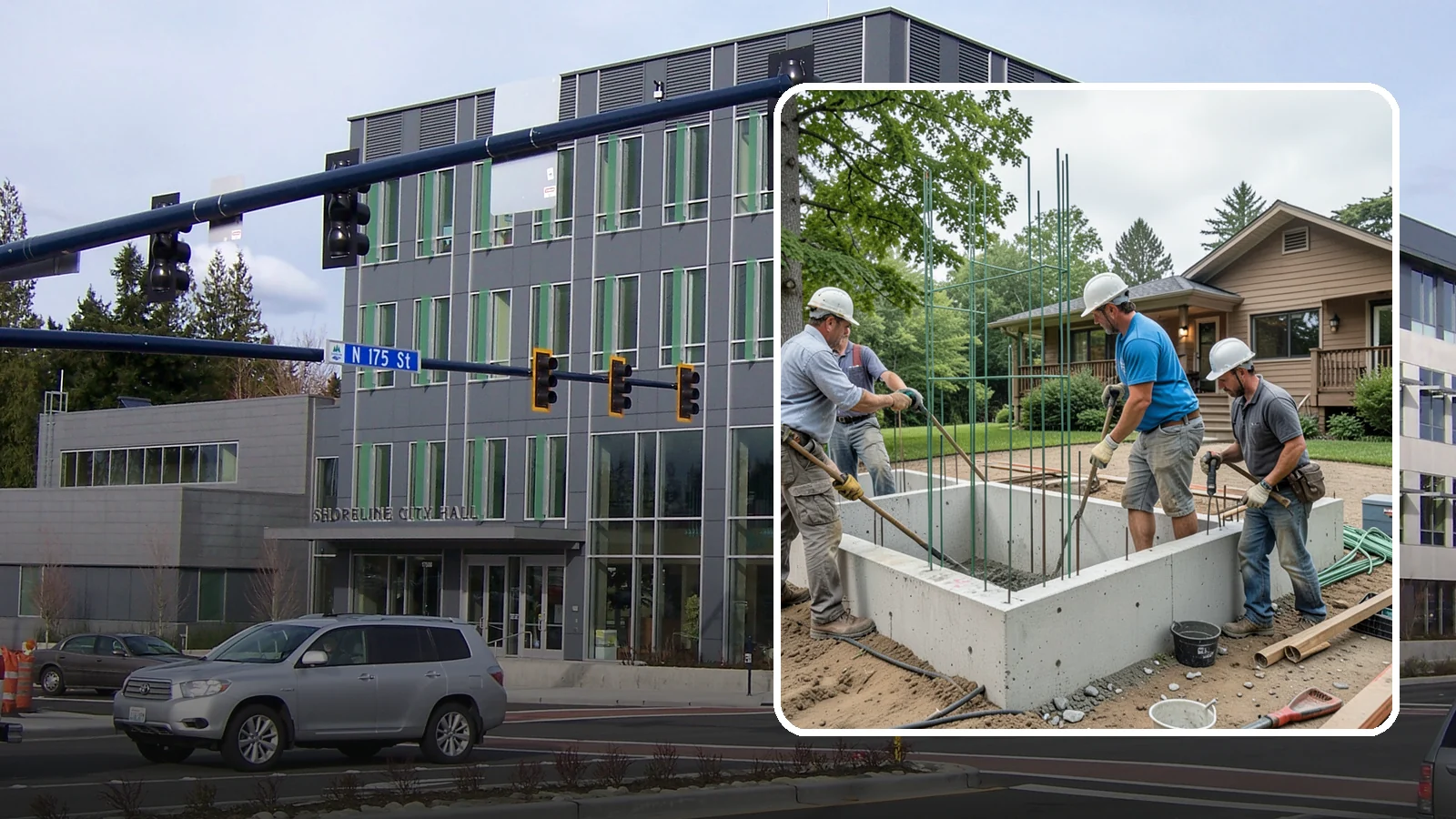 Stem Wall Construction in Shoreline, King County, WA - We build reinforced stem walls that carry your home from the footing up to the framed floor above.