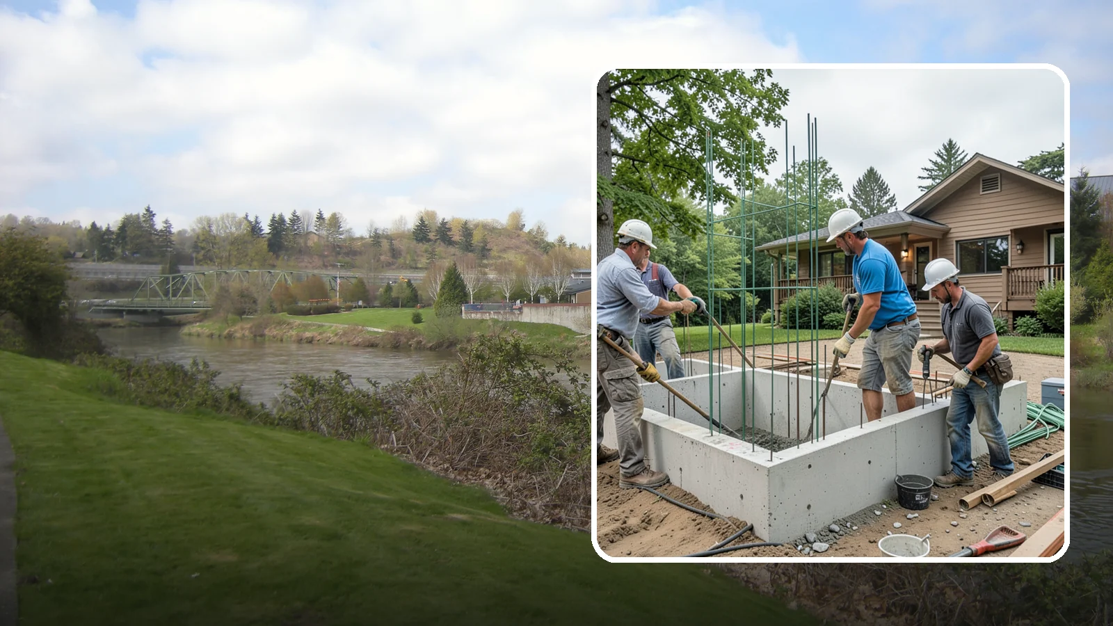 Stem Wall Construction in Tukwila, King County, WA - We build reinforced stem walls that carry your home from the footing up to the framed floor above.