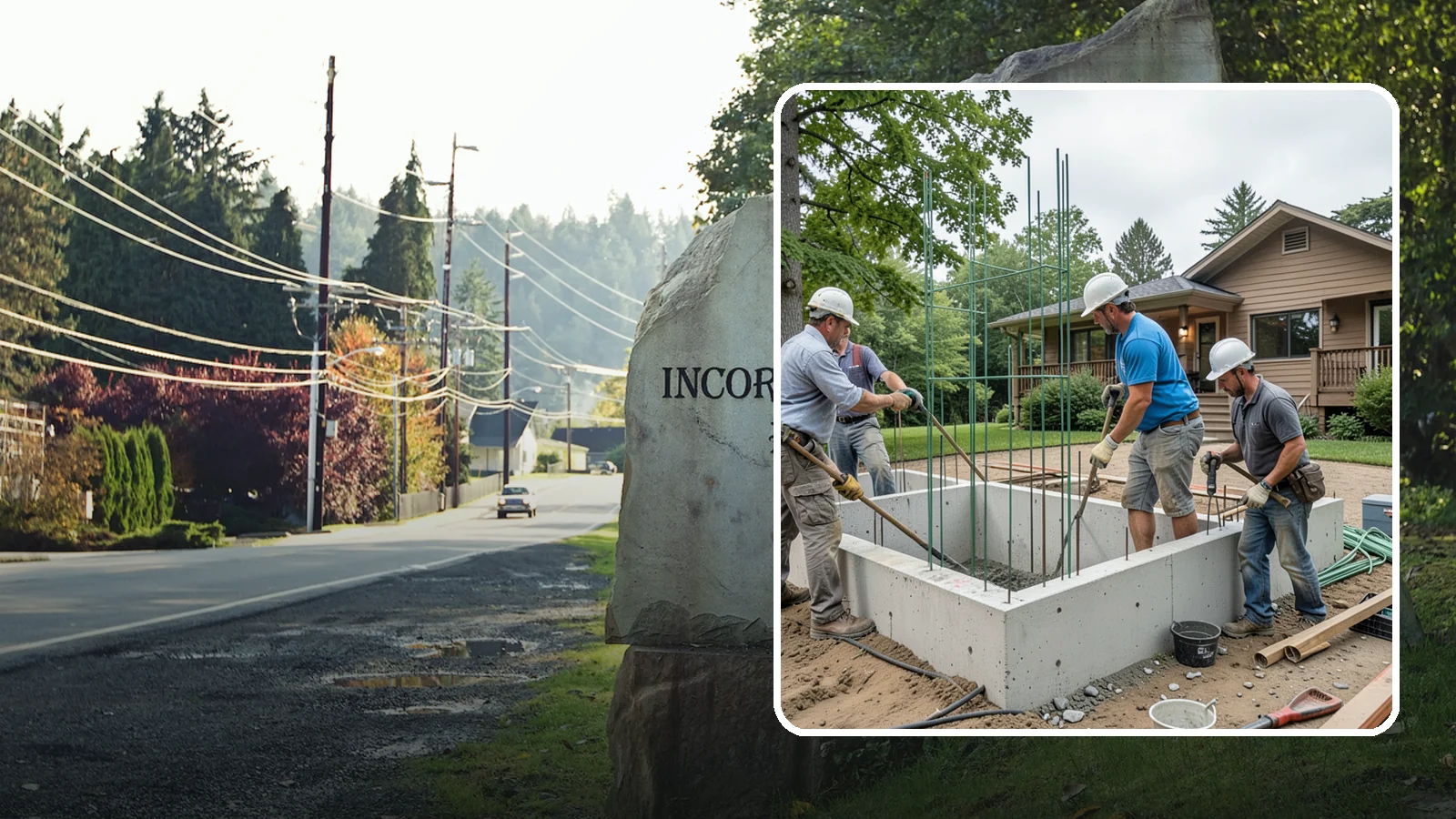 Stem Wall Construction in Wilkeson, Pierce County, WA - We build reinforced stem walls that carry your home from the footing up to the framed floor above.