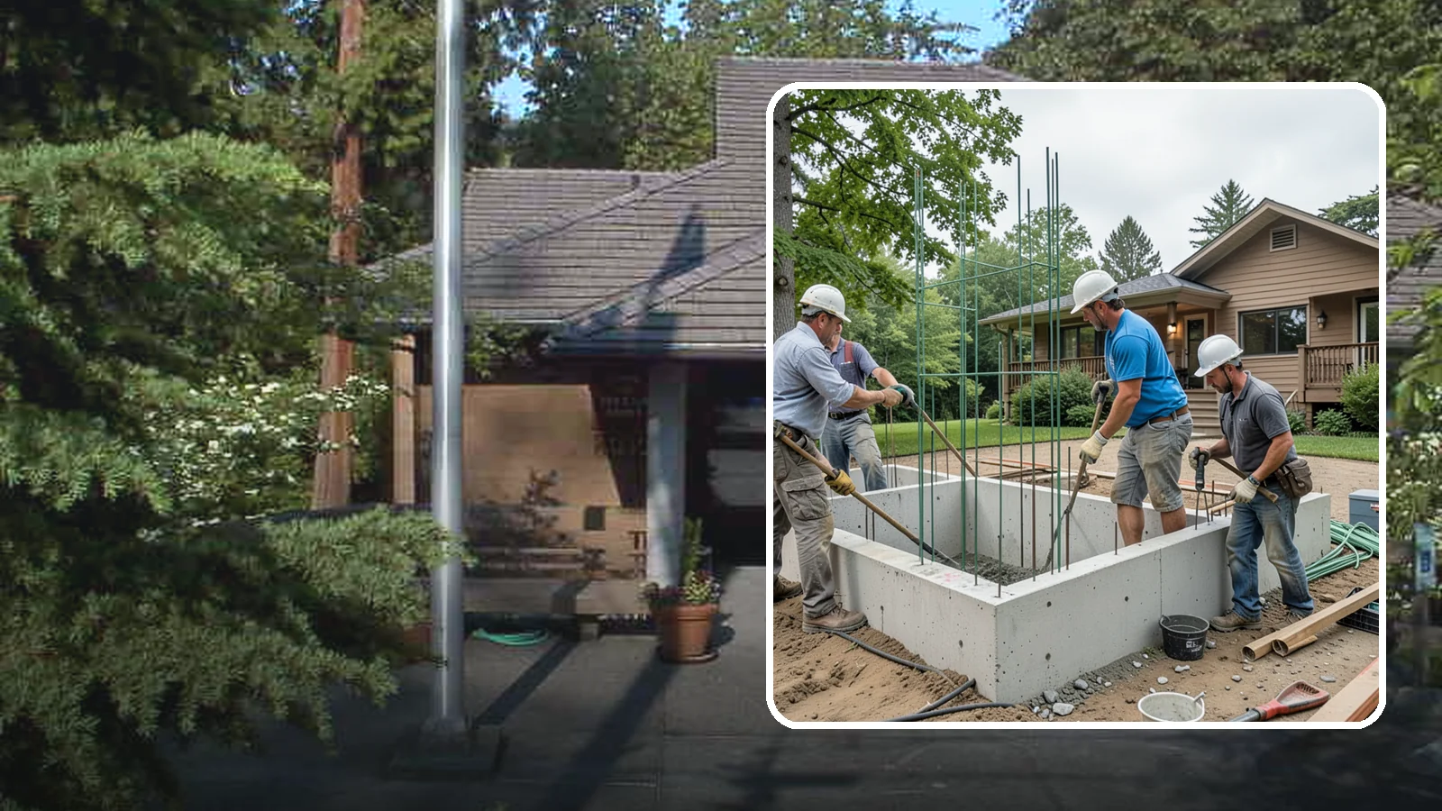 Stem Wall Construction in Yarrow Point, King County, WA - We build reinforced stem walls that carry your home from the footing up to the framed floor above.