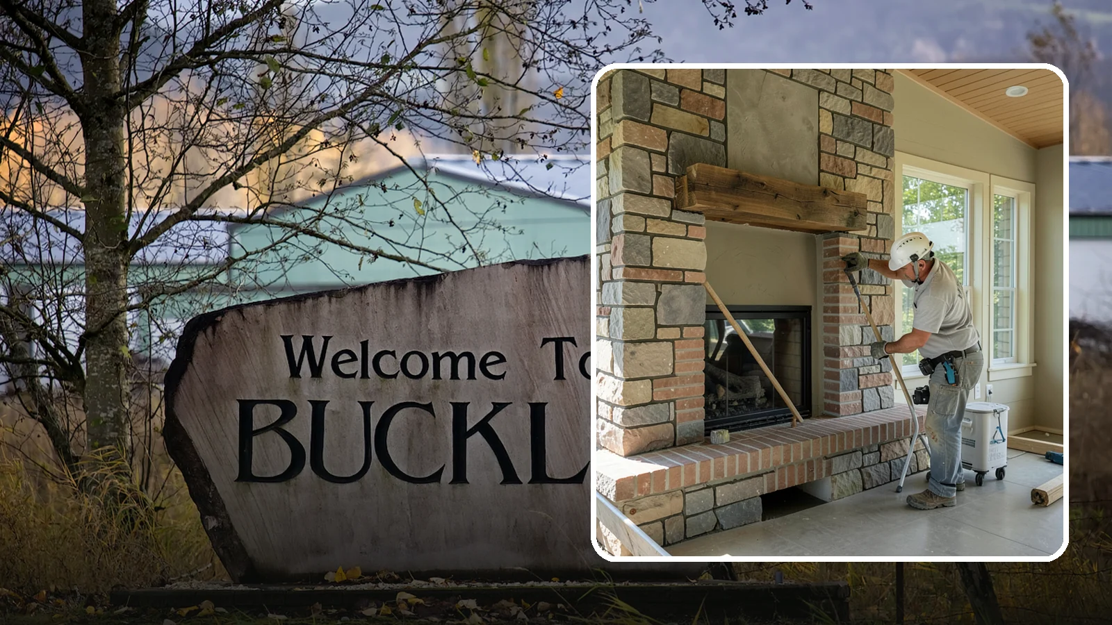 Stone Fireplace Installation in Buckley, Pierce County, WA - Full stone fireplace faces that bring natural texture and Northwest lodge character home.