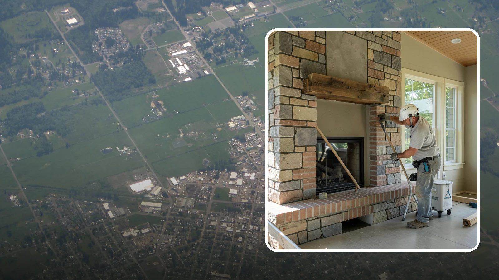 Stone Fireplace Installation in Enumclaw, King County, WA - Full stone fireplace faces that bring natural texture and Northwest lodge character home.