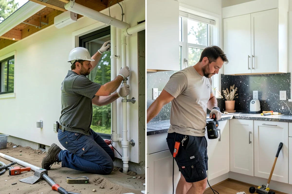Stone Fireplace Installation in Gig Harbor, Pierce County, WA - Prepare and moisture-protect the substrate