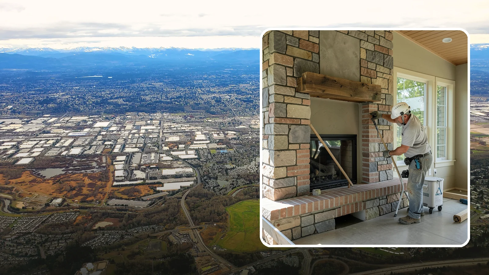 Stone Fireplace Installation in Kent, King County, WA - Full stone fireplace faces that bring natural texture and Northwest lodge character home.