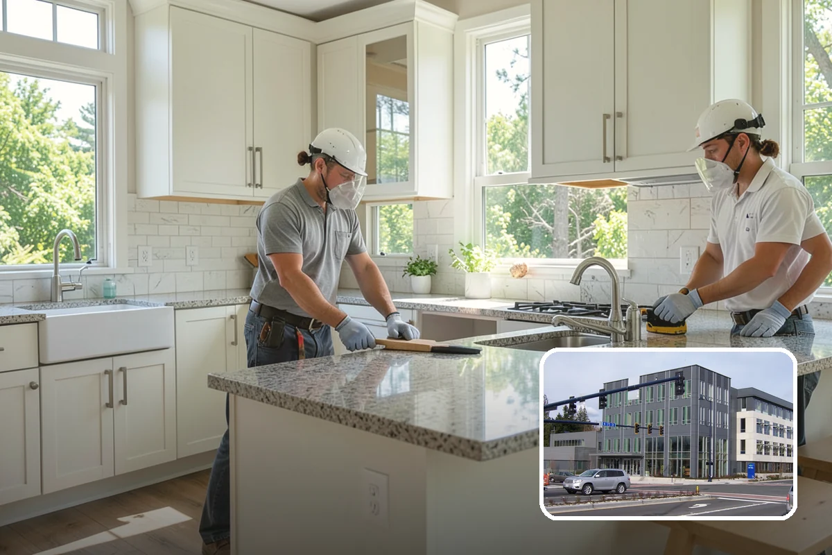 Stone Fireplace Installation in Shoreline, King County, WA - Natural texture that suits Northwest homes