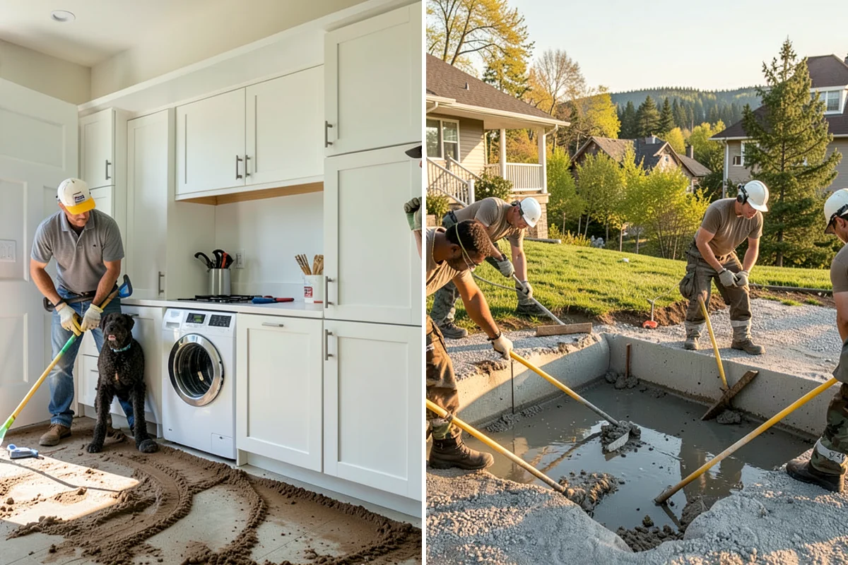 Stone Fireplace Installation in Shoreline, King County, WA - Prepare and moisture-protect the substrate