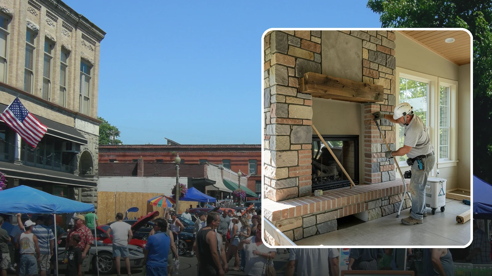 Stone Fireplace Installation in Snohomish, Snohomish County, WA - Full stone fireplace faces that bring natural texture and Northwest lodge character home.
