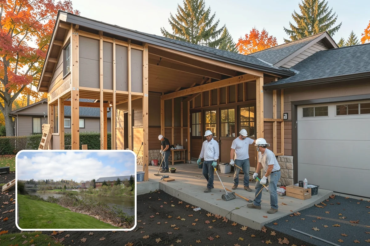 Stone Fireplace Installation in Tukwila, King County, WA - Natural texture that suits Northwest homes