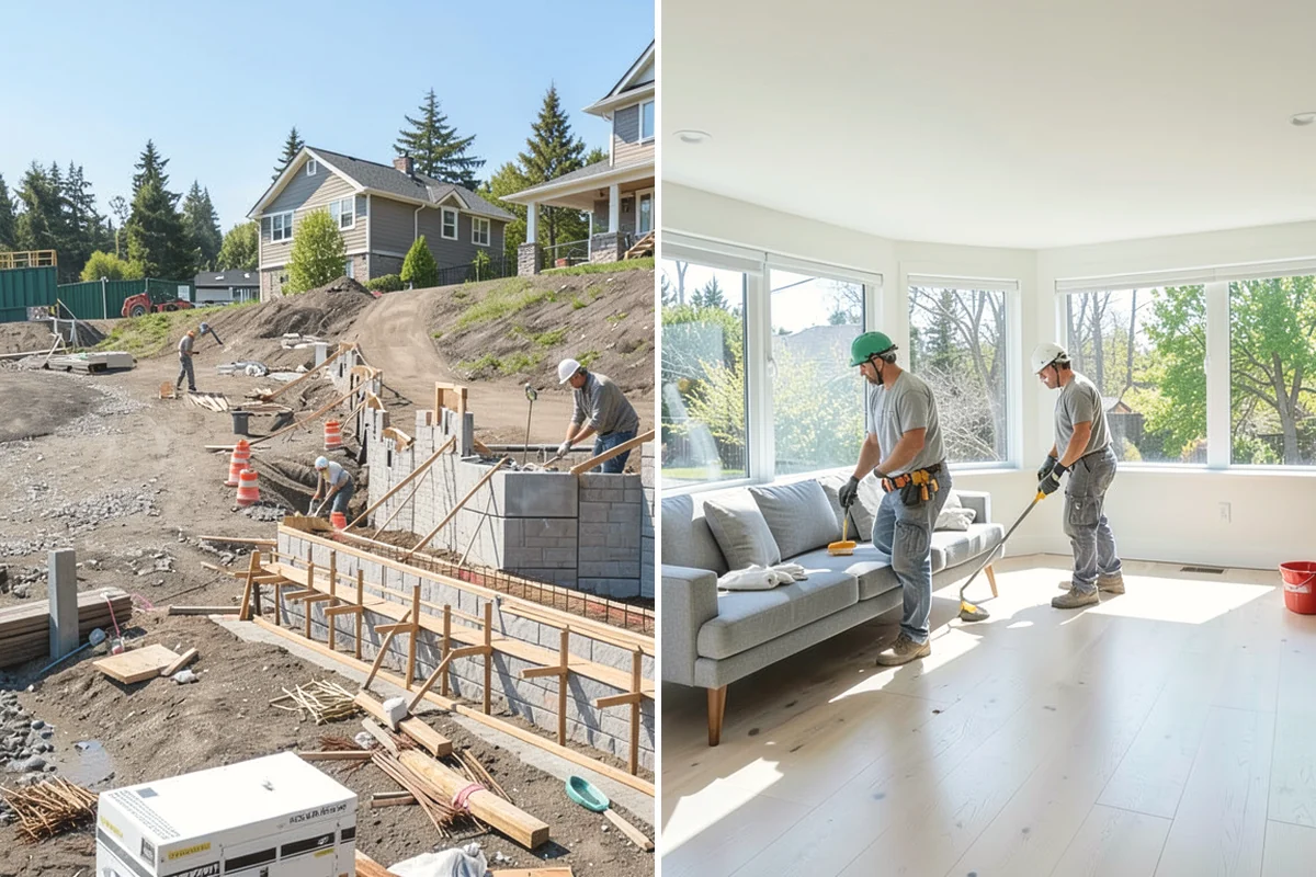 Stone Fireplace Installation in University Place, Pierce County, WA - Prepare and moisture-protect the substrate