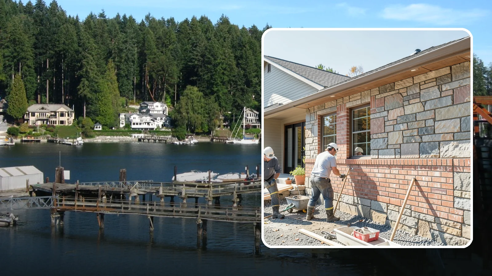 Stone Masonry in Gig Harbor, Pierce County, WA - Natural stone masonry that brings timeless texture to walls and features while withstanding PNW moisture.