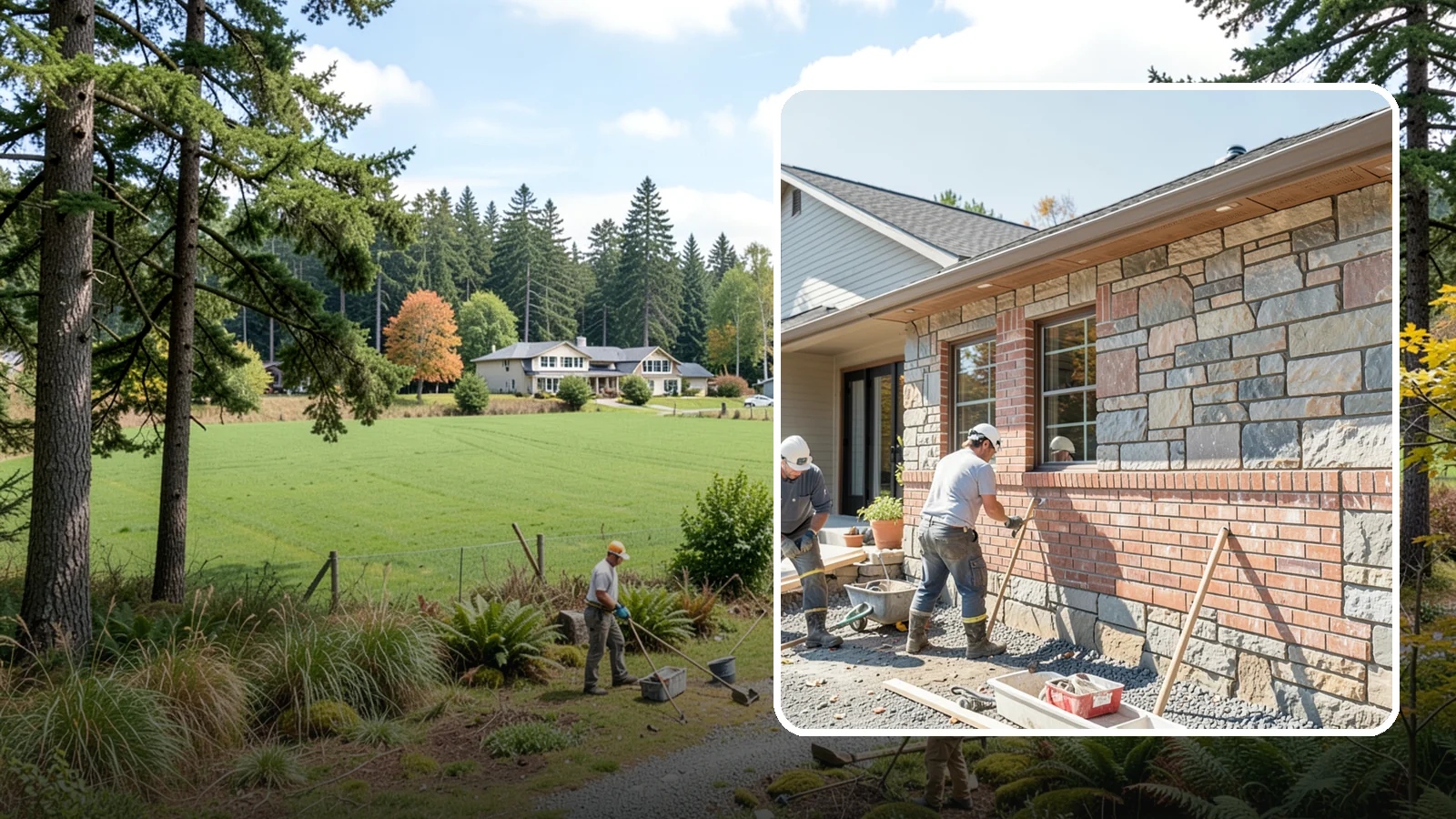 Stone Masonry in Lyman, Skagit County, WA - Natural stone masonry that brings timeless texture to walls and features while withstanding PNW moisture.